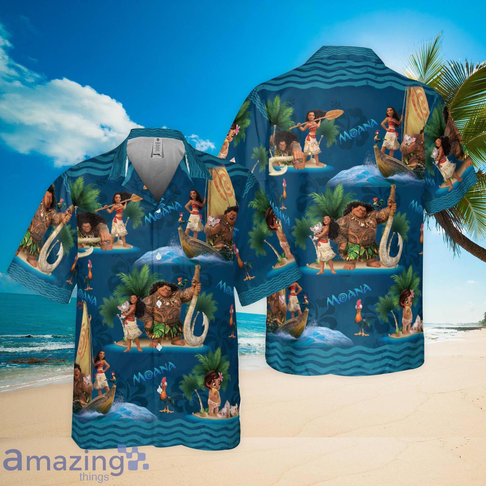 Moana And Maui Disney Aloha Disneyland Trip Hawaiian Shirt Product Photo 1