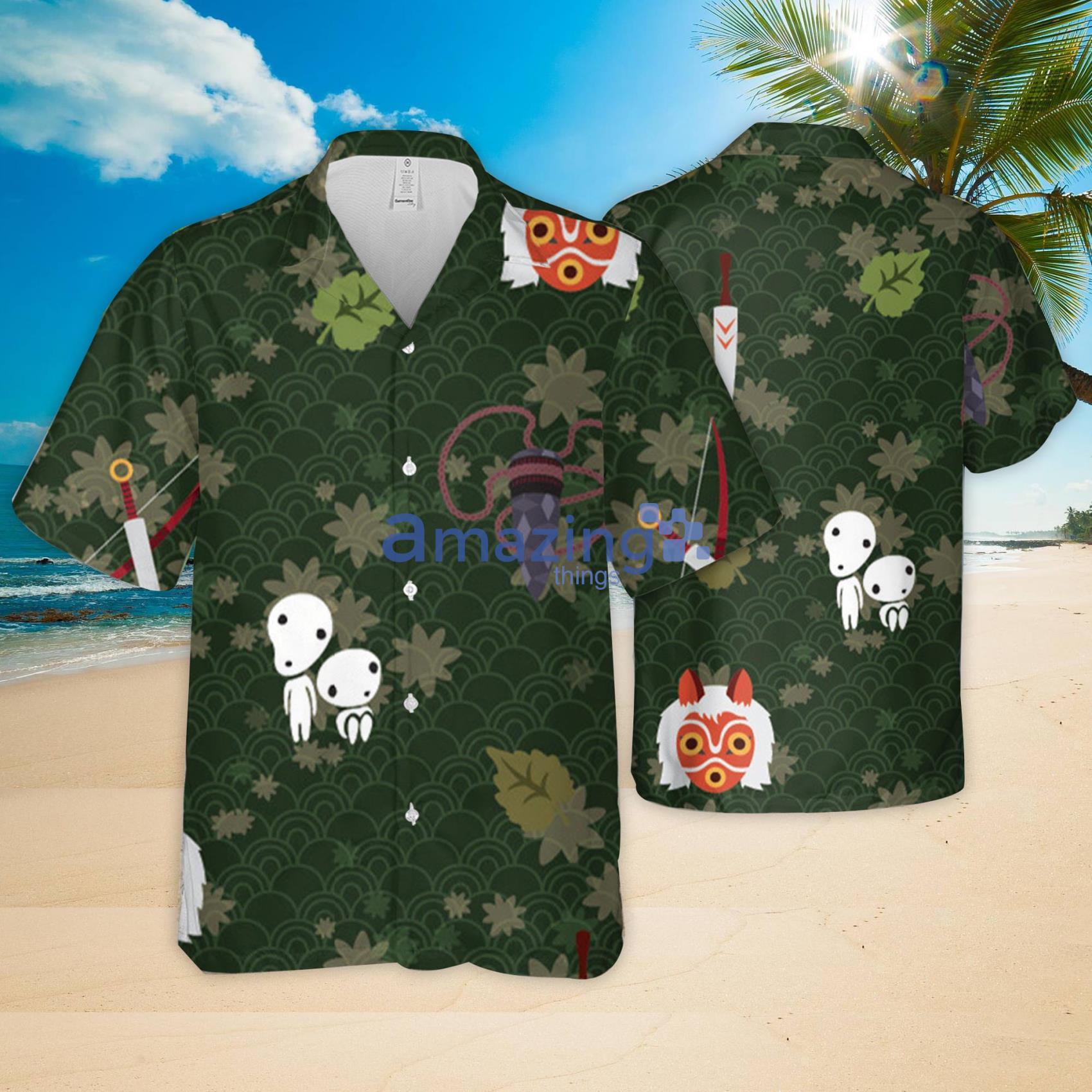 Mononoke Princess Ghibli Summer Gift For Men And Women Hawaiian Shirt Product Photo 1