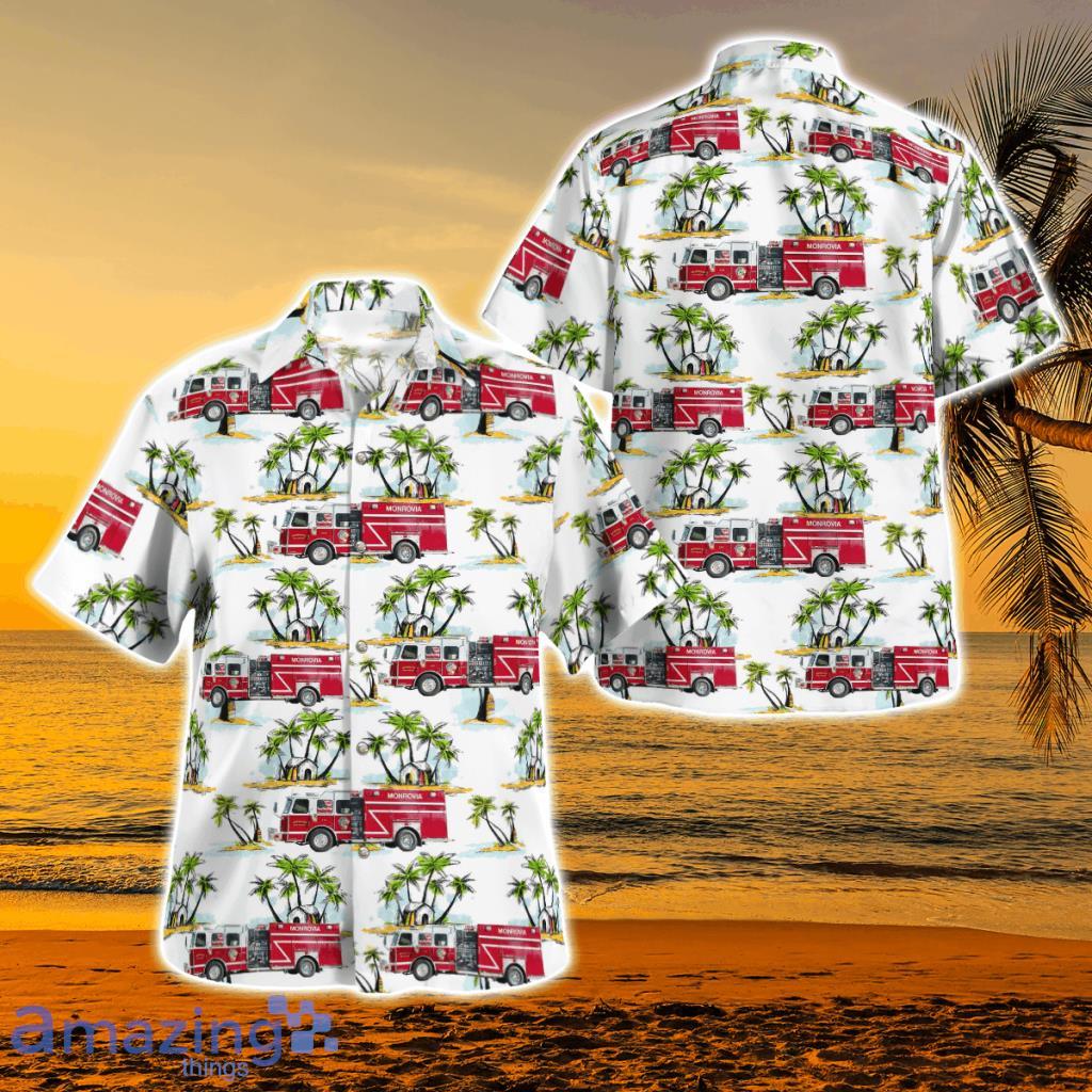 Monrovia Volunteer Fire-Rescue, Madison, Alabama Hawaiian Shirt - Monrovia Volunteer Fire-Rescue, Madison, Alabama Hawaiian Shirt