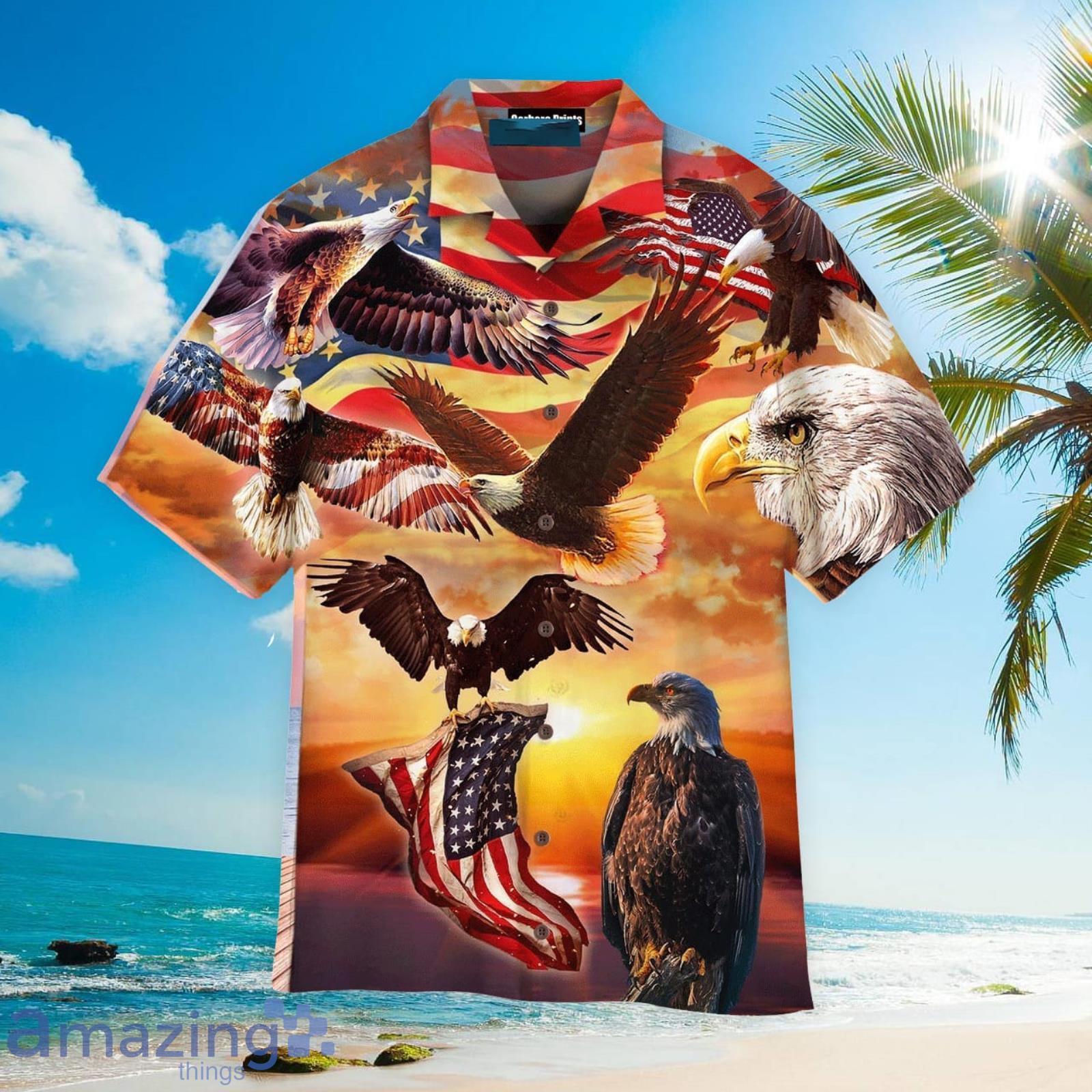 My Patriotic Heart Beats Red White And Blue Flag 4th Of July Hawaiian Shirt Beach Gift Product Photo 1