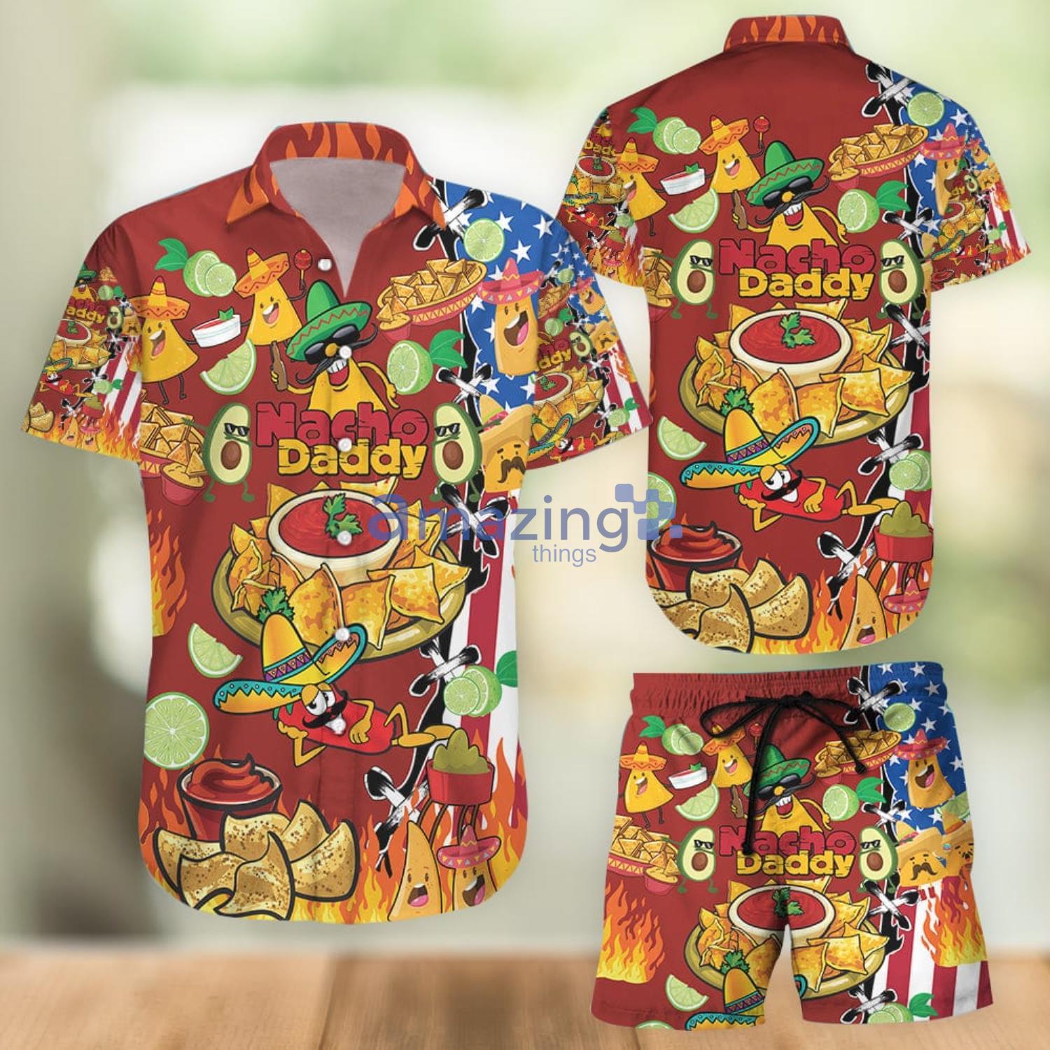 Nachos Daddy Funny Aloha Shirt Hawaiian Crazy Shirts Aloha Combo Hawaiian Shirt And Shorts Gift For Summer Vacations Product Photo 1