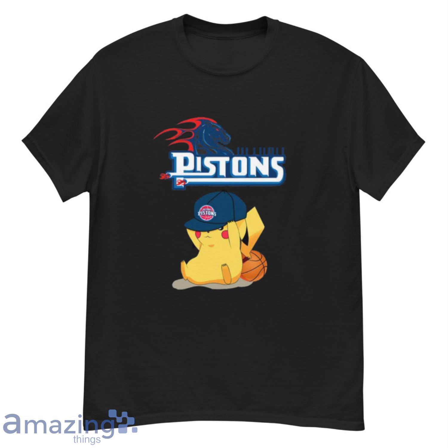 NBA Pikachu Basketball Sports Detroit Pistons T Shirt - G500 Men’s Classic T-Shirt