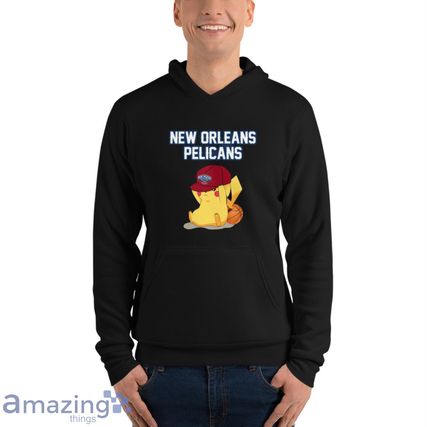 NBA Pikachu Basketball Sports New Orleans Pelicans T Shirt image NBA Pikachu Basketball Sports New Orleans Pelicans T Shirt - Unisex Fleece Pullover Hoodie