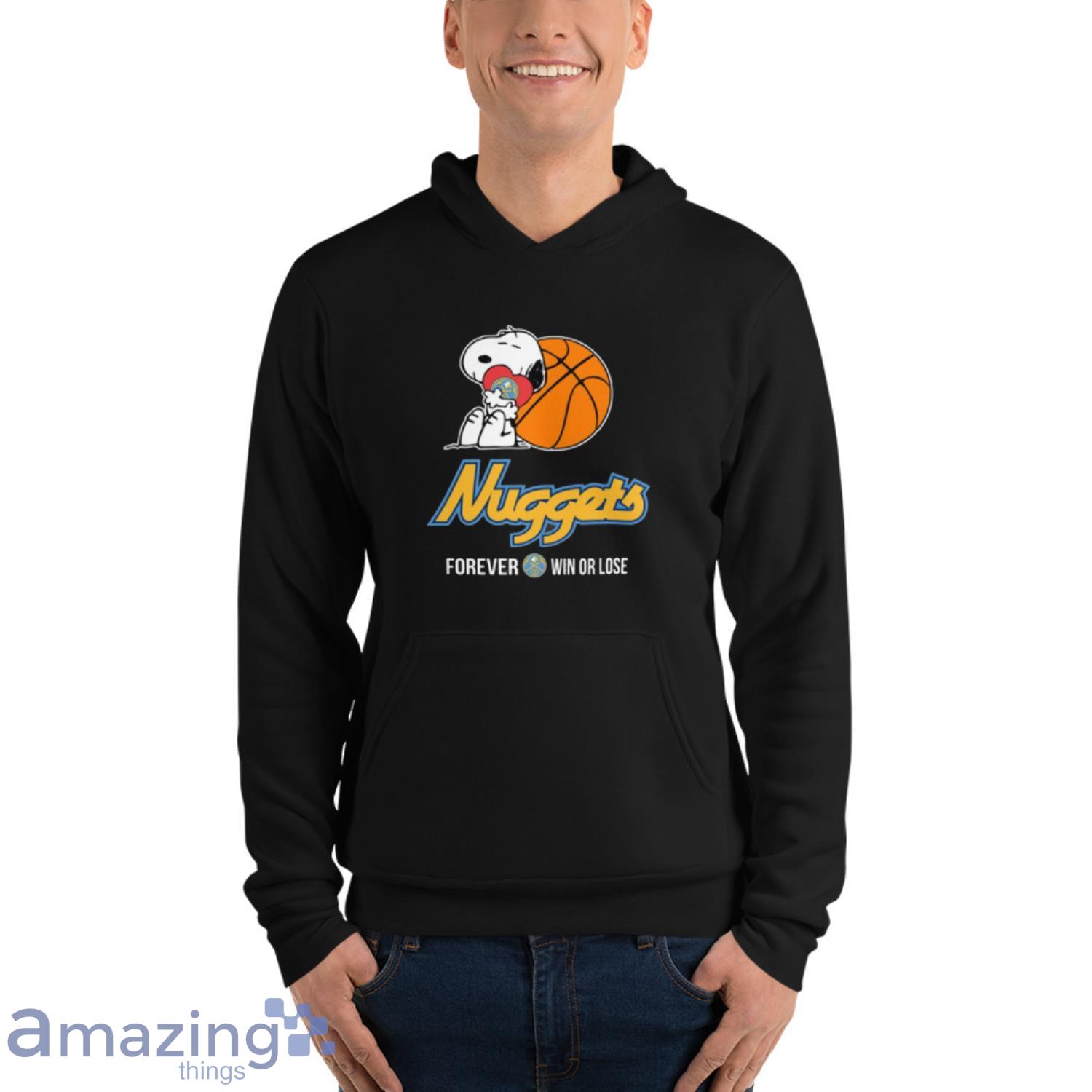 NBA The Peanuts Movie Snoopy Forever Win Or Lose Basketball Denver Nuggets T Shirt image NBA The Peanuts Movie Snoopy Forever Win Or Lose Basketball Denver Nuggets T Shirt - Unisex Fleece Pullover Hoodie