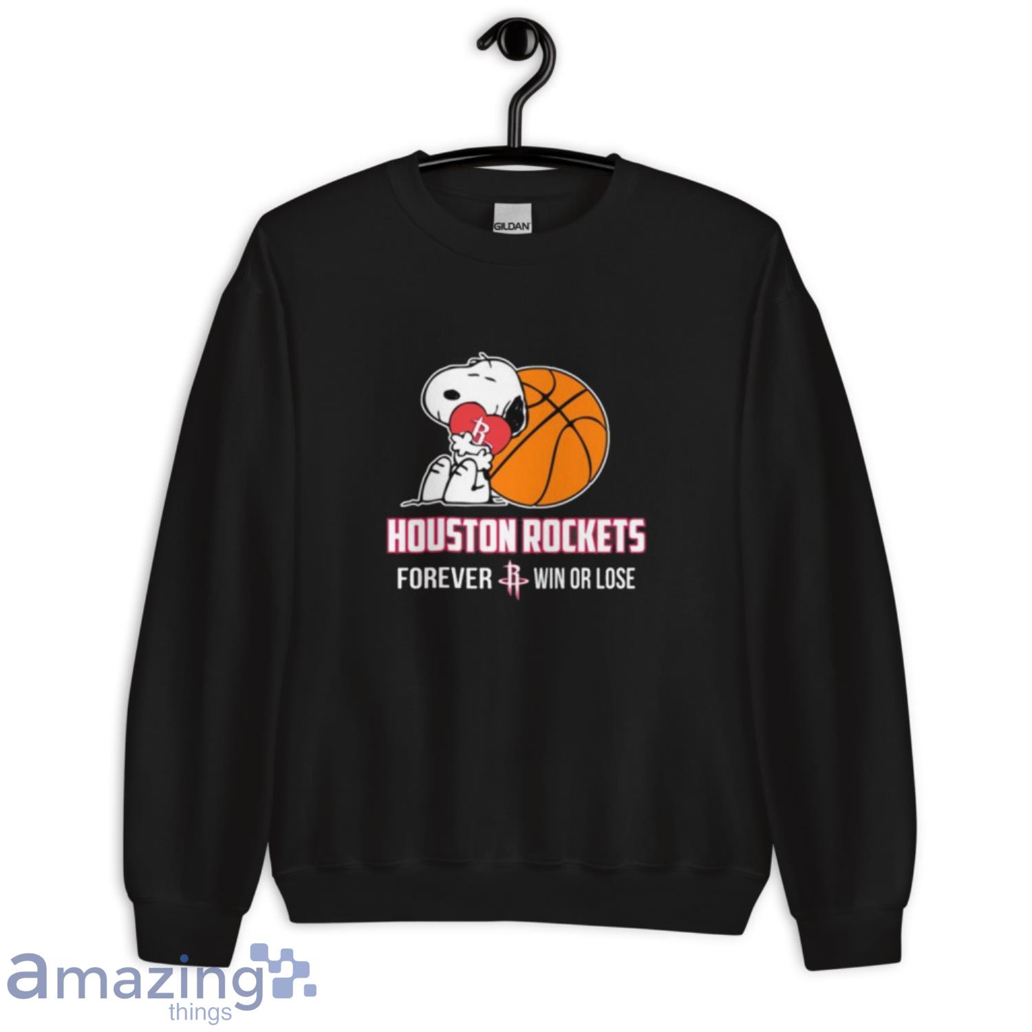 NBA The Peanuts Movie Snoopy Forever Win Or Lose Basketball Houston Rockets T Shirt image NBA The Peanuts Movie Snoopy Forever Win Or Lose Basketball Houston Rockets T Shirt - Unisex Crewneck Sweatshirt