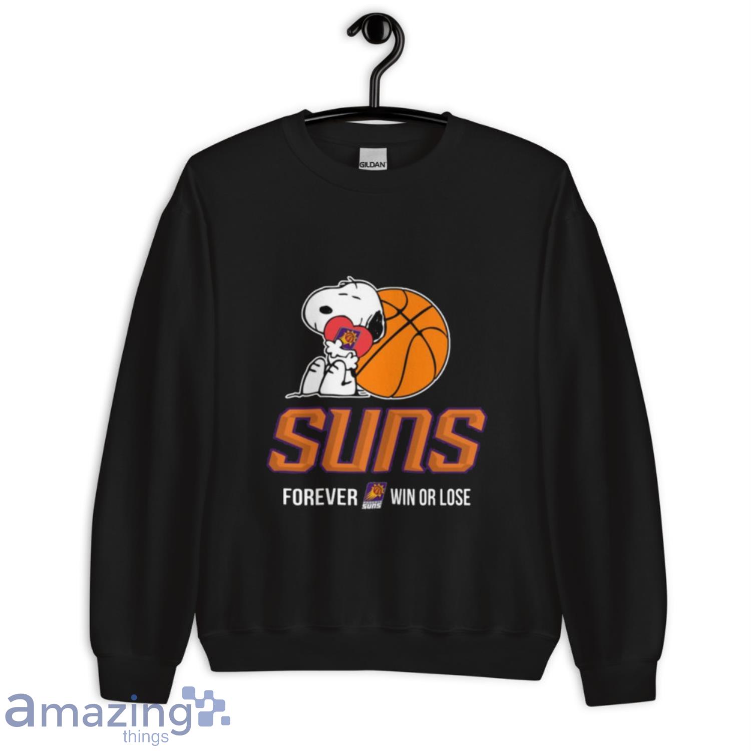 NBA The Peanuts Movie Snoopy Forever Win Or Lose Basketball Phoenix Suns T Shirt image NBA The Peanuts Movie Snoopy Forever Win Or Lose Basketball Phoenix Suns T Shirt - Unisex Crewneck Sweatshirt