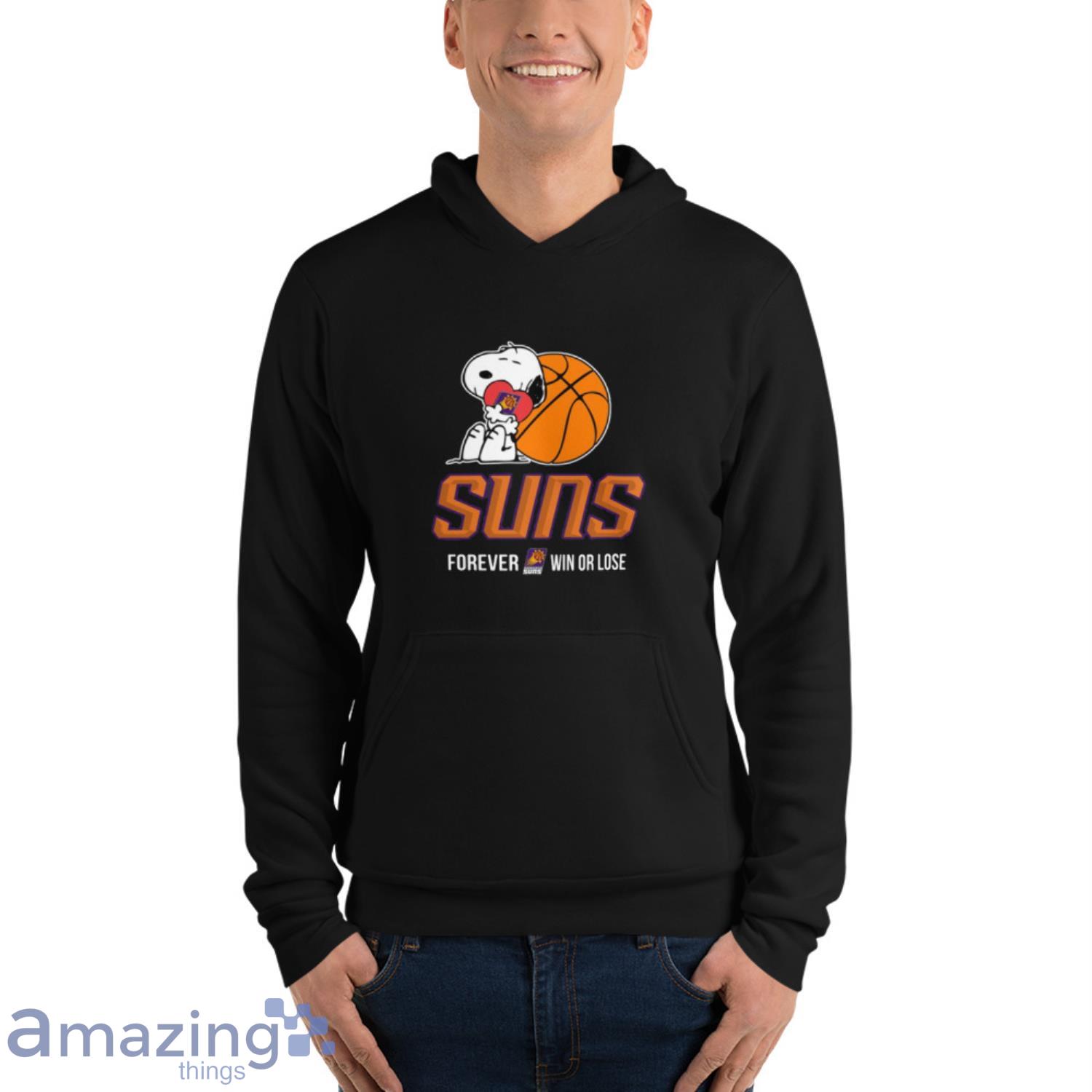 NBA The Peanuts Movie Snoopy Forever Win Or Lose Basketball Phoenix Suns T Shirt image NBA The Peanuts Movie Snoopy Forever Win Or Lose Basketball Phoenix Suns T Shirt - Unisex Fleece Pullover Hoodie