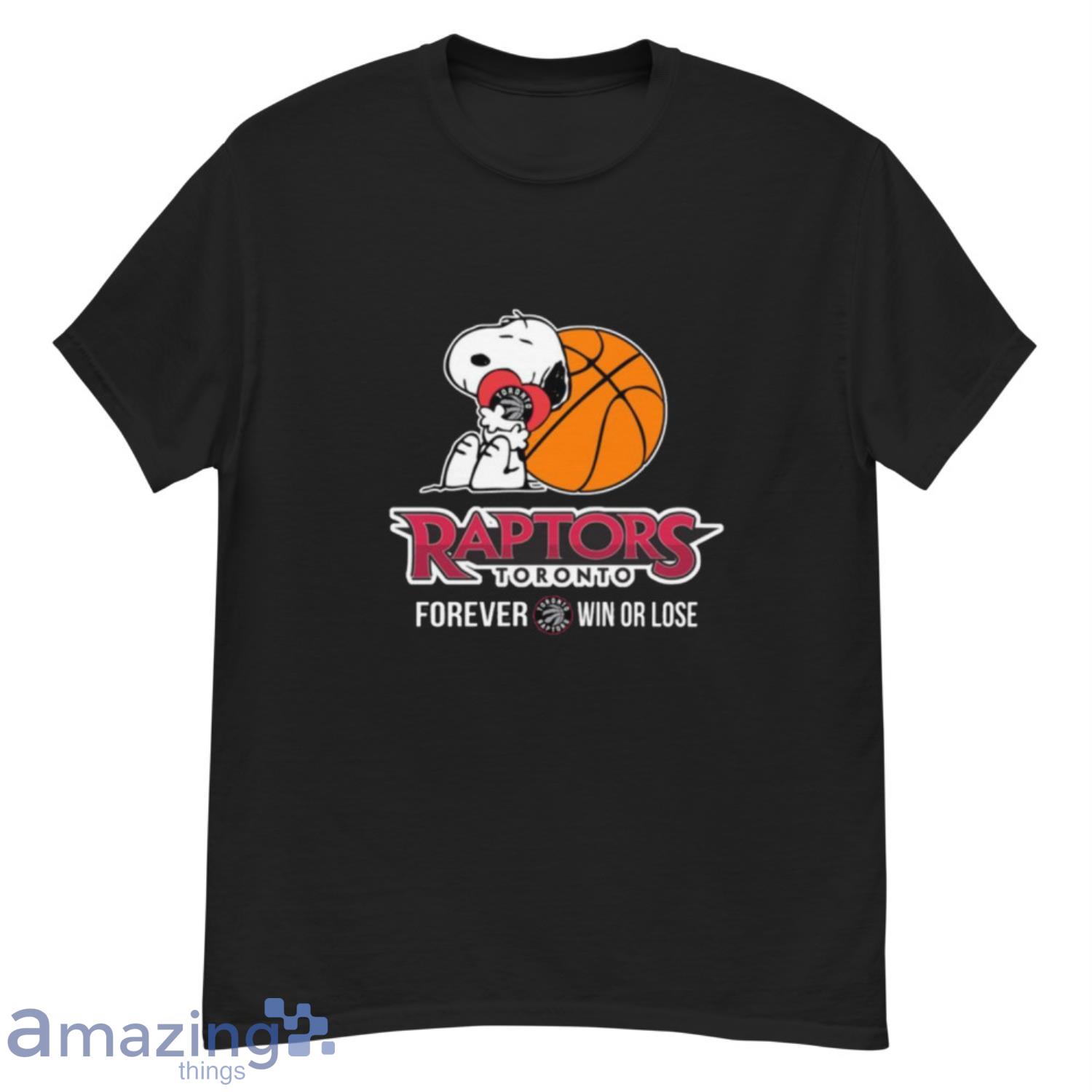 NBA The Peanuts Movie Snoopy Forever Win Or Lose Basketball Toronto Raptors T Shirt - G500 Men’s Classic T-Shirt