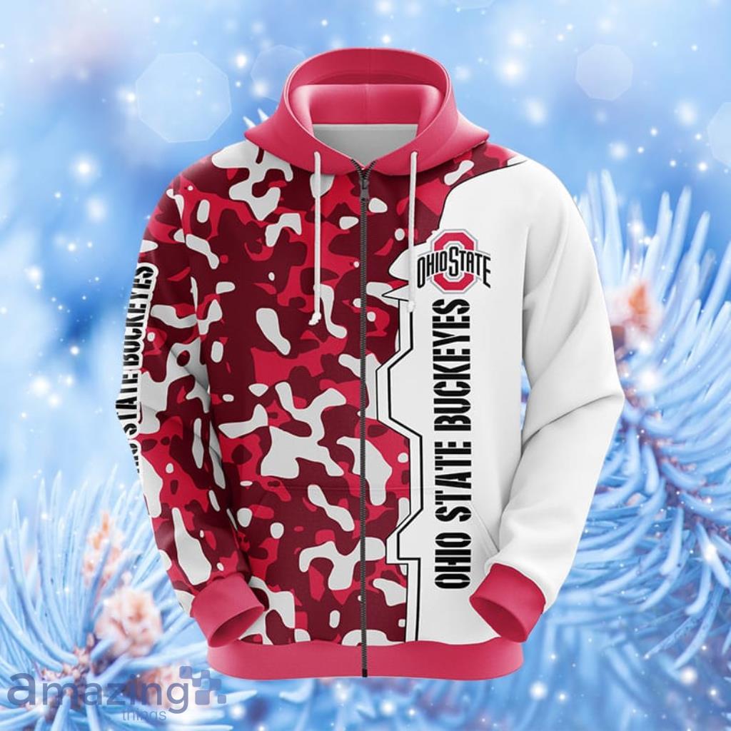 NCAA Ohio State Buckeyes Camouflage Pink Hoodie, Zip Hoodie 3D All Over Print Gift For Fans - 1 NCAA Ohio State Buckeyes Camouflage Pink Hoodie, Zip Hoodie 3D All Over Print Gift For Fans - 1