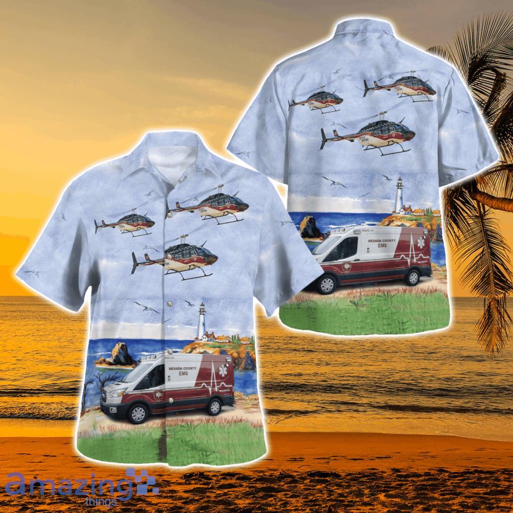Nevada County Ambulance Service, Prescott, Arkansas Hawaiian Shirt - Nevada County Ambulance Service, Prescott, Arkansas Hawaiian Shirt