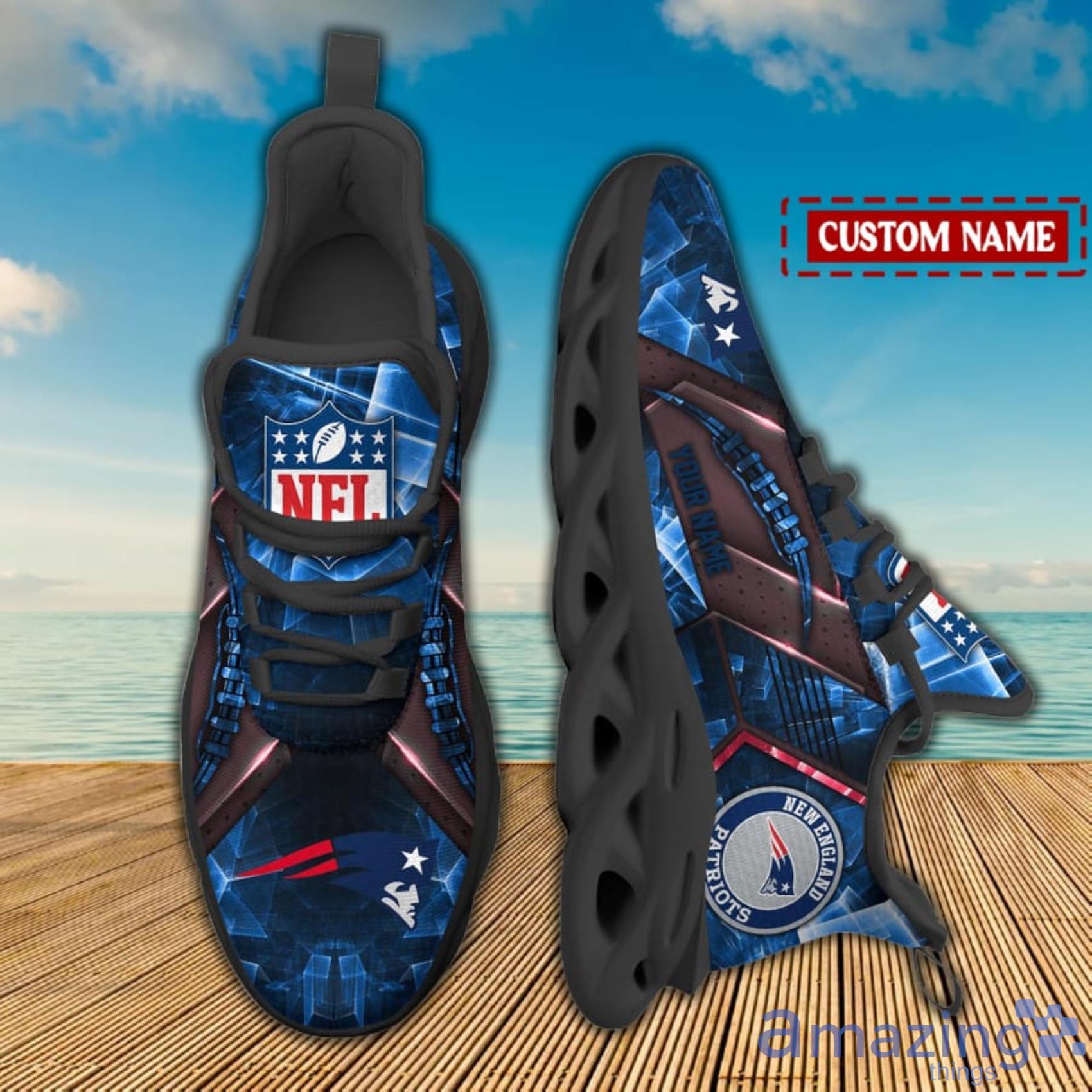 New England Patriots NFL Collection Max Soul Shoes Personalized