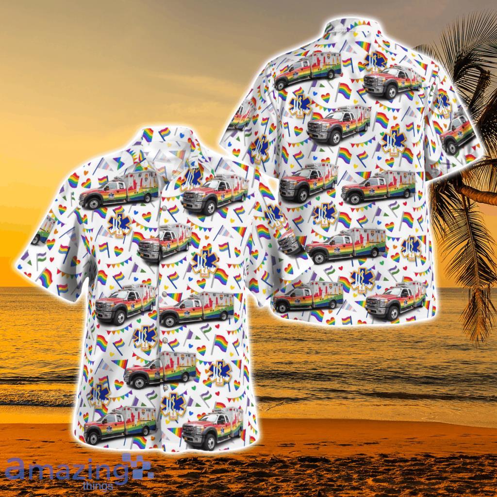 New York City Fire Department Lgbt Hawaiian Shirt - New York City Fire Department Lgbt Hawaiian Shirt