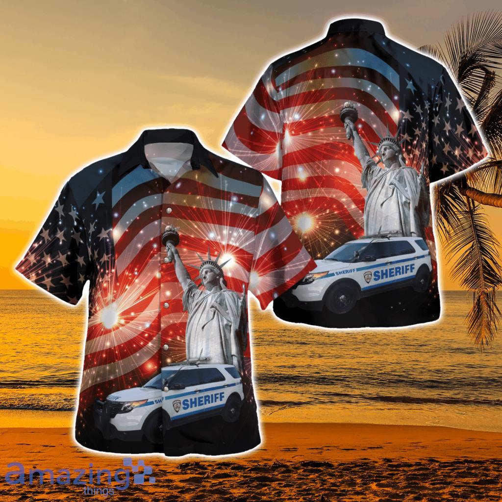 New York City Sheriff Vehicle Hawaiian Shirt - New York City Sheriff Vehicle Hawaiian Shirt