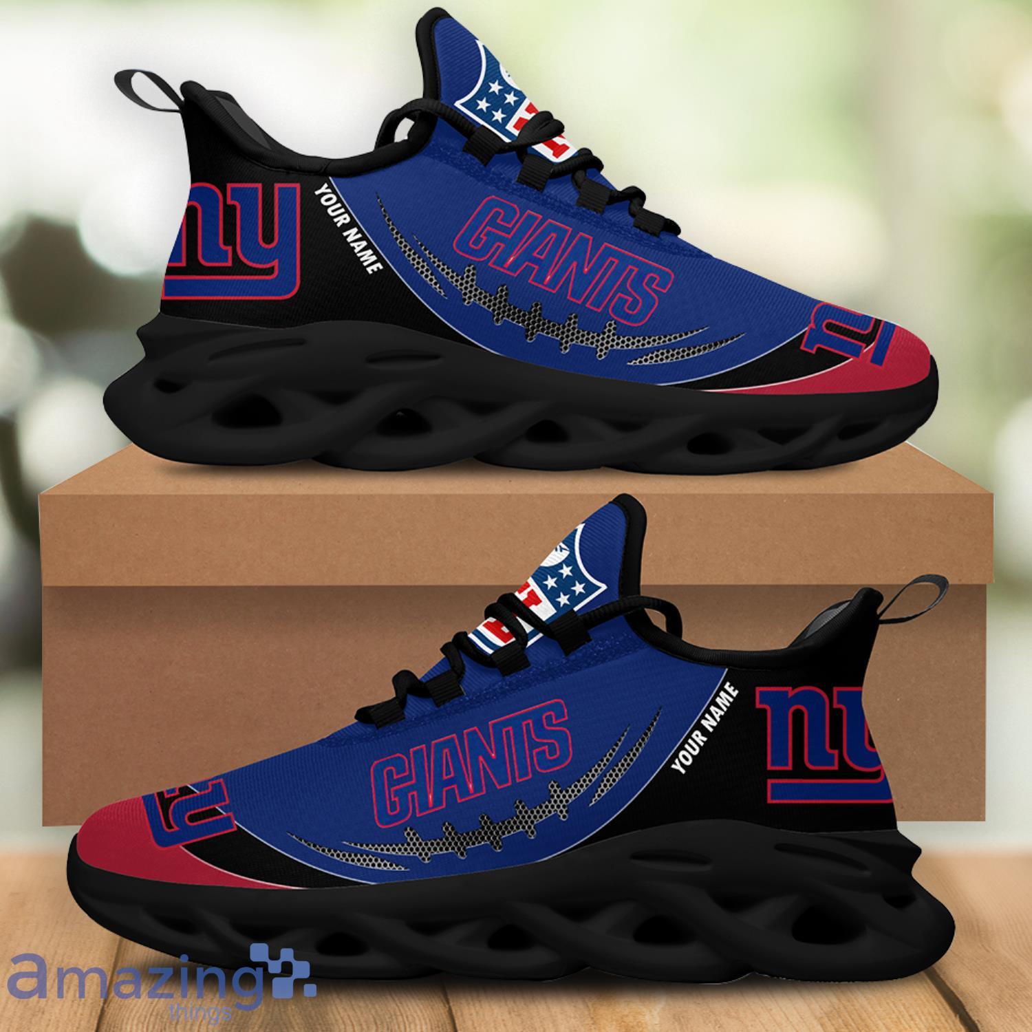 New York Giants NFL Max Soul Shoes Custom Name Sneakers For Men And Women