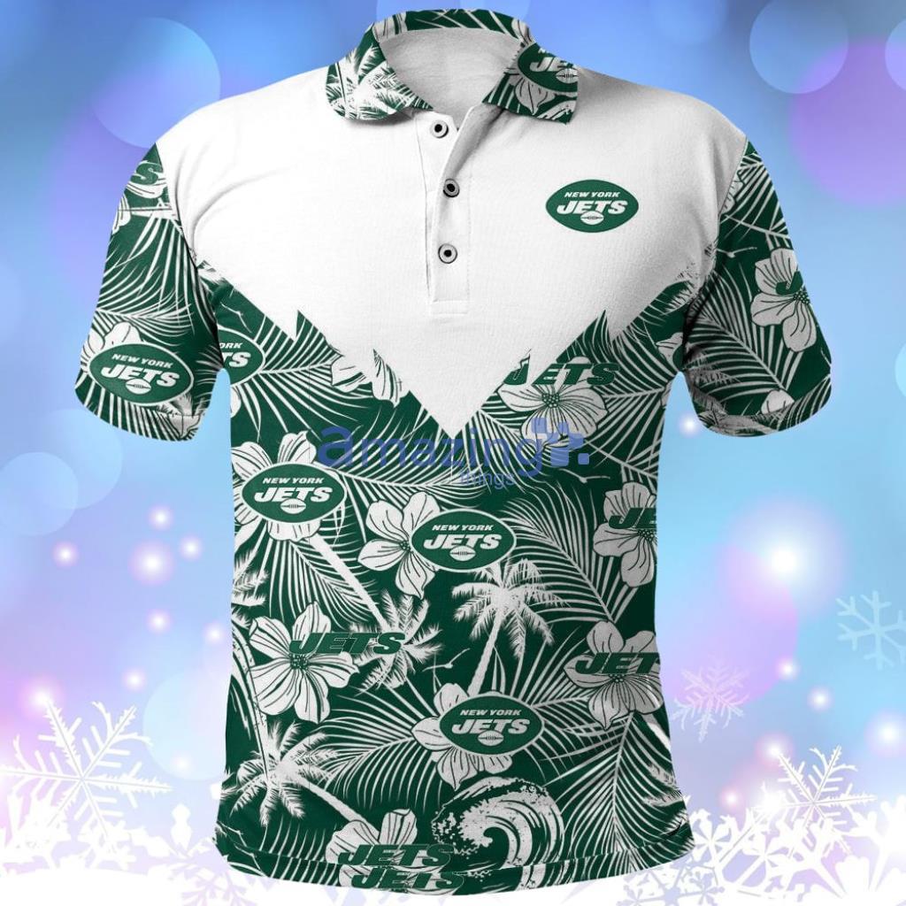 New York Jets Polo Shirt Tropical Seamless NFL - New York Jets Polo Shirt Tropical Seamless NFL New York Jets Polo Shirt Tropical Seamless NFL - New York Jets Polo Shirt Tropical Seamless NFL