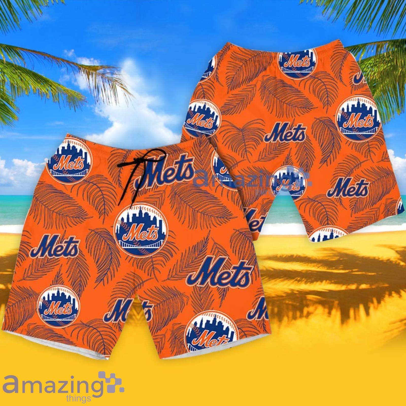 New York Mets Tropical Pattern For Fans Hawaiian Shirt and Short - Banantees