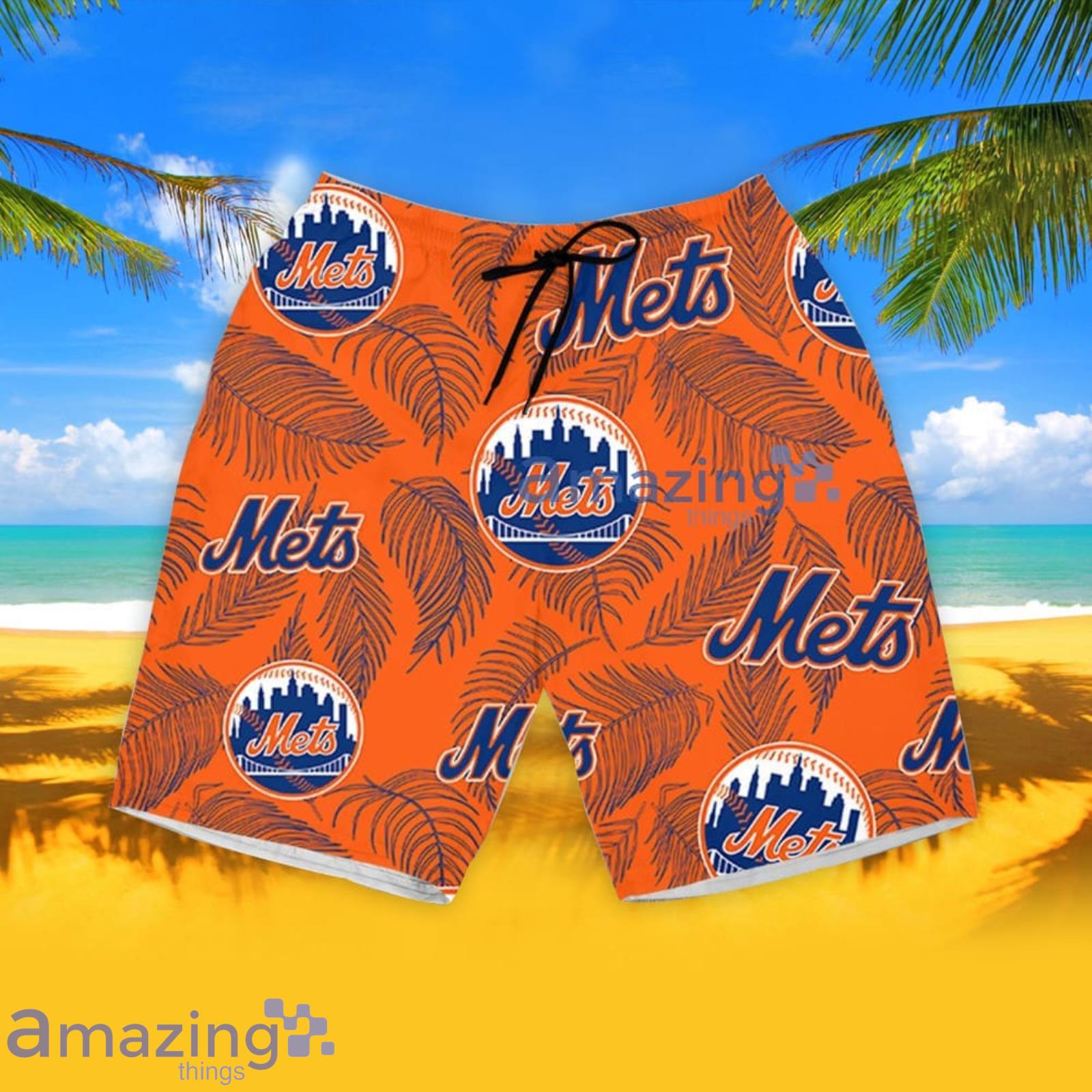 New York Mets Tropical Pattern For Fans Hawaiian Shirt and Short - Banantees