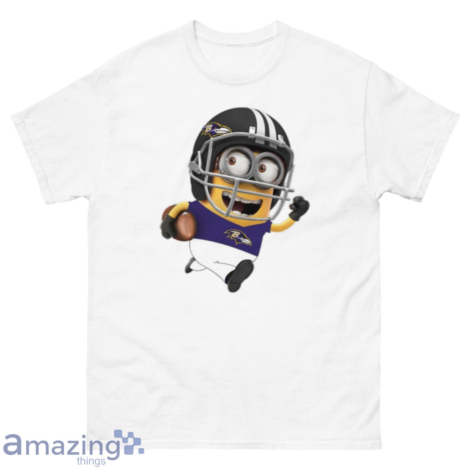 NFL Baltimore Ravens Minions Disney Football Sports T-Shirt Sweatshirt Hoodie - 500 Men’s Classic Tee Gildan-2