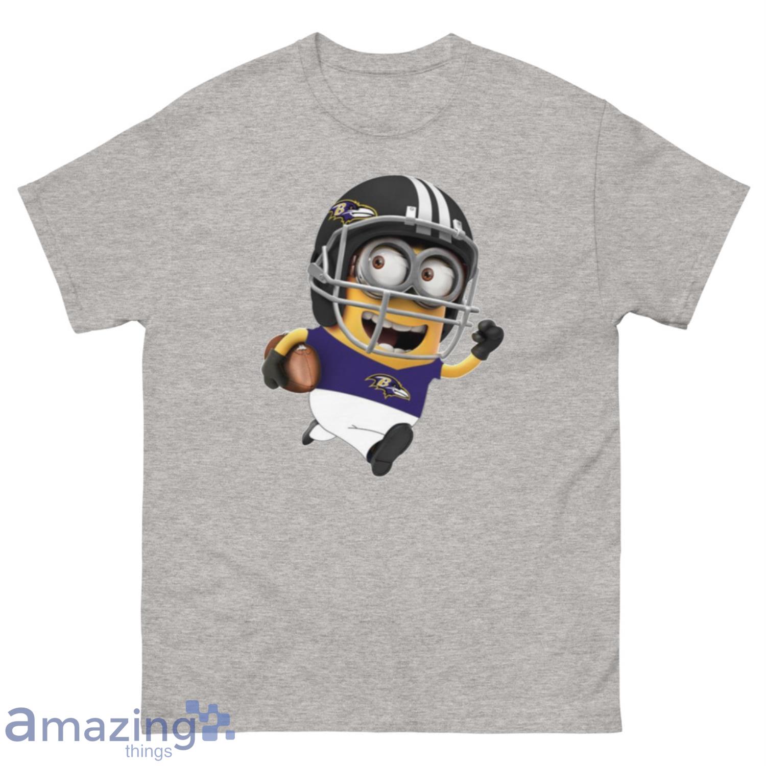 NFL Baltimore Ravens Minions Disney Football Sports T-Shirt Sweatshirt Hoodie - 500 Men’s Classic Tee Gildan-1