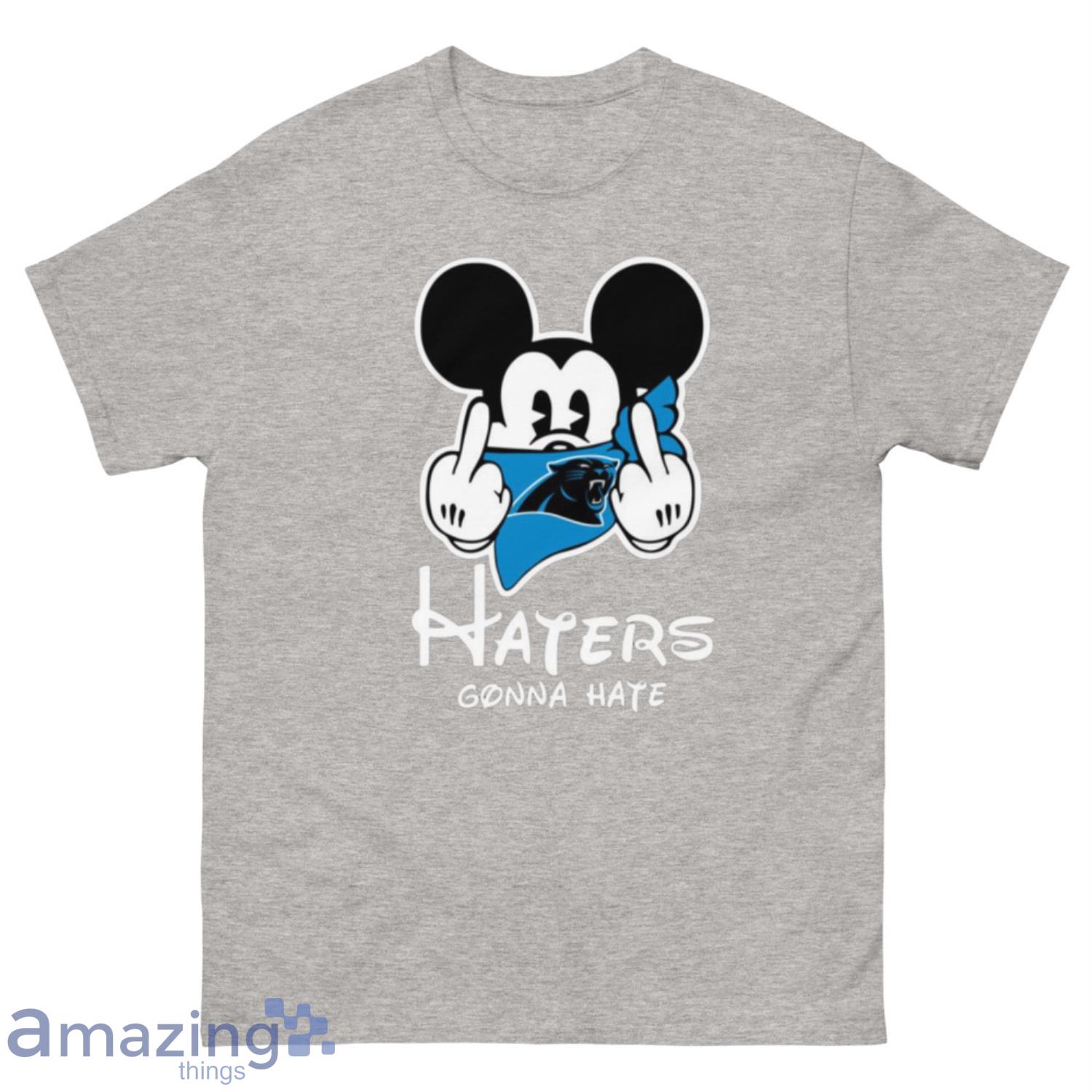 NFL Carolina Panthers Haters Gonna Hate Mickey Mouse Disney Football T-Shirt Sweatshirt Hoodie - 500 Men’s Classic Tee Gildan-2