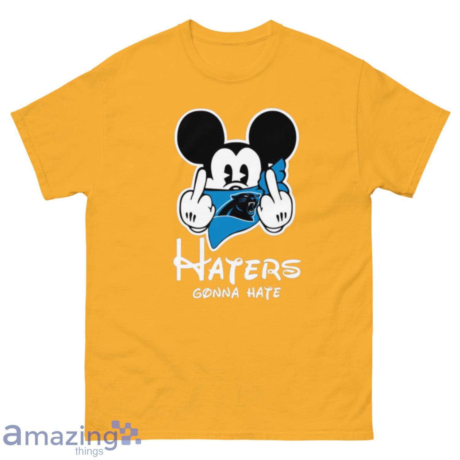 NFL Carolina Panthers Haters Gonna Hate Mickey Mouse Disney Football T-Shirt Sweatshirt Hoodie - 500 Men’s Classic Tee Gildan-1