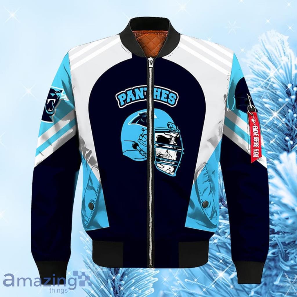 NFL Carolina Panthers Skull Blue Bomber Jacket - G Fanatics