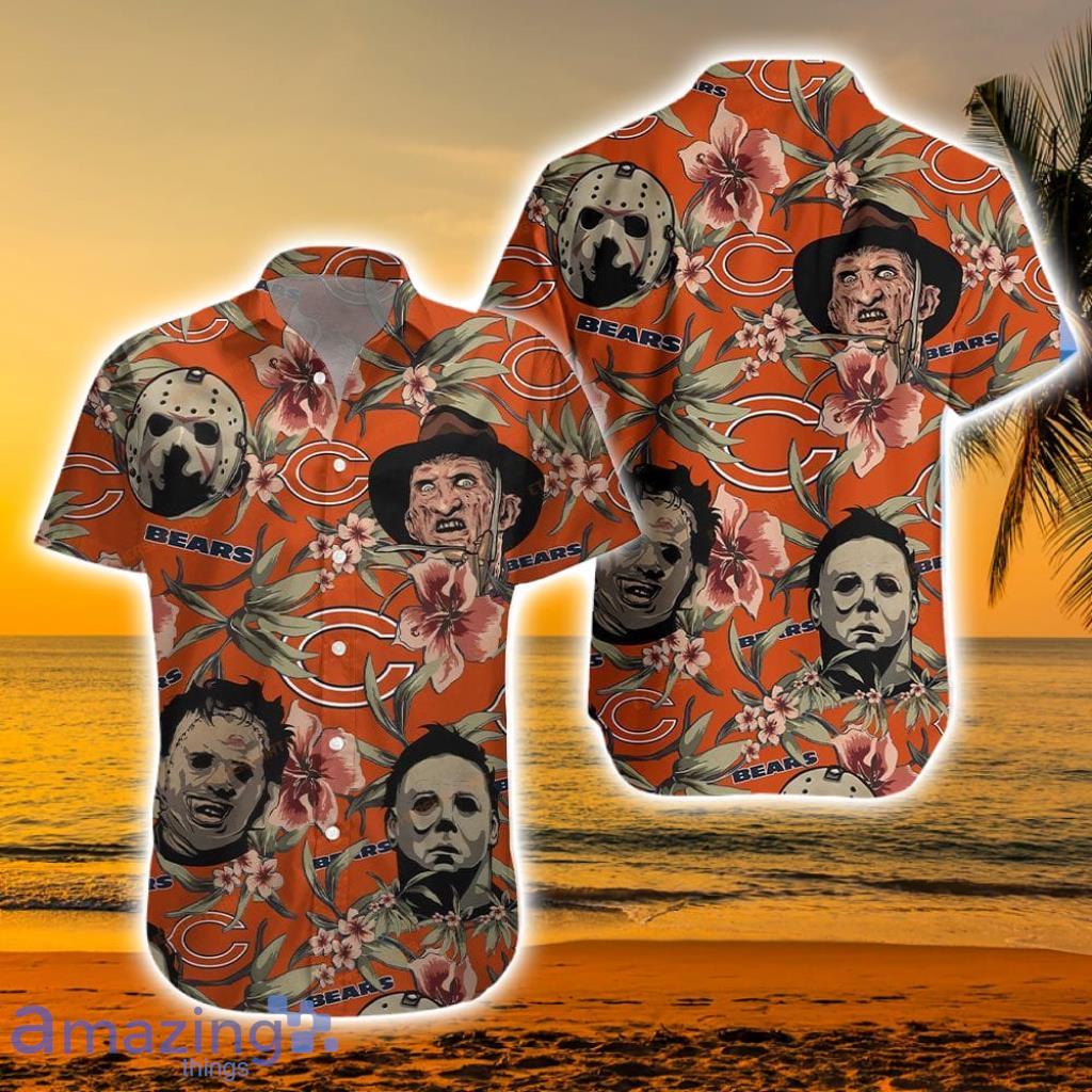 NFL Chicago Bears Horror Movie Character Halloween Tropical Hawaiian Shirt - 1