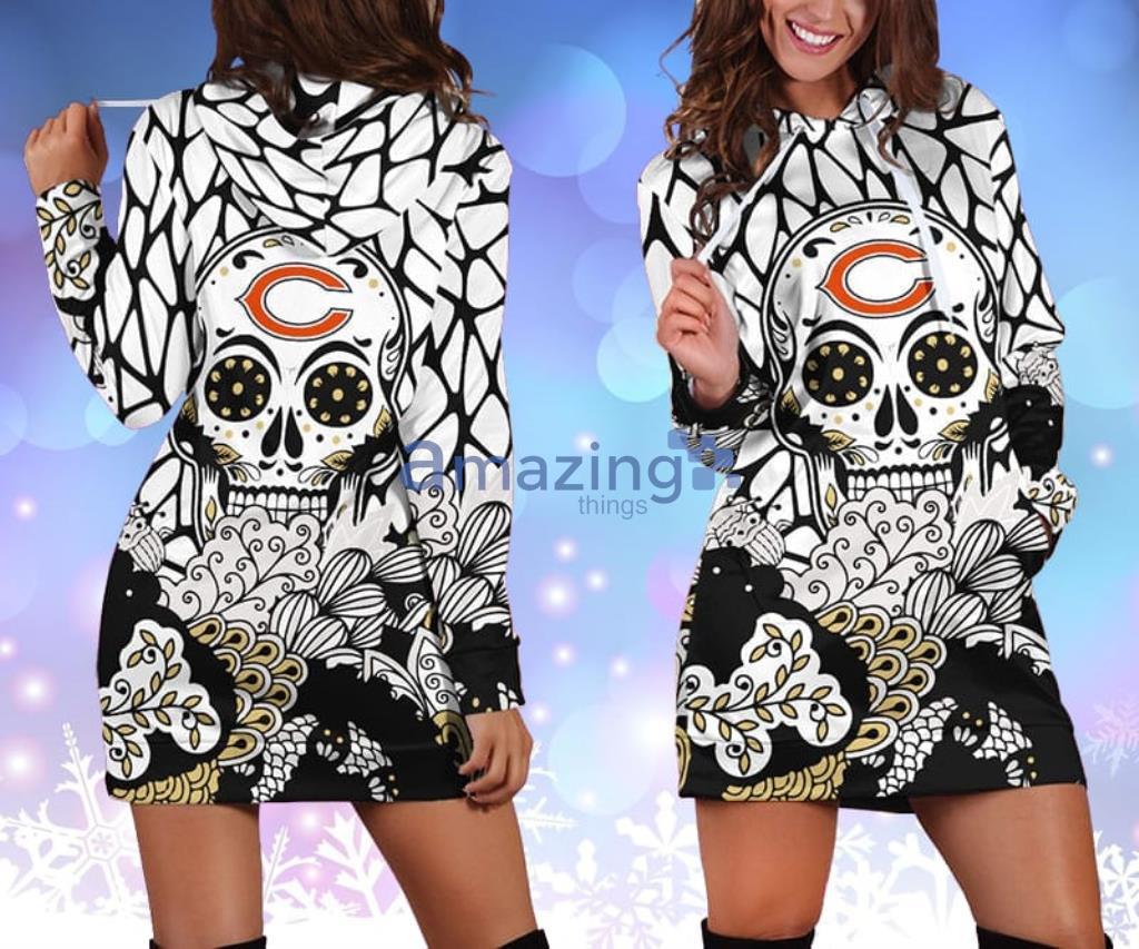 Chicago Bears Death Skull NFL Championship 3D Hoodie - Owl Fashion