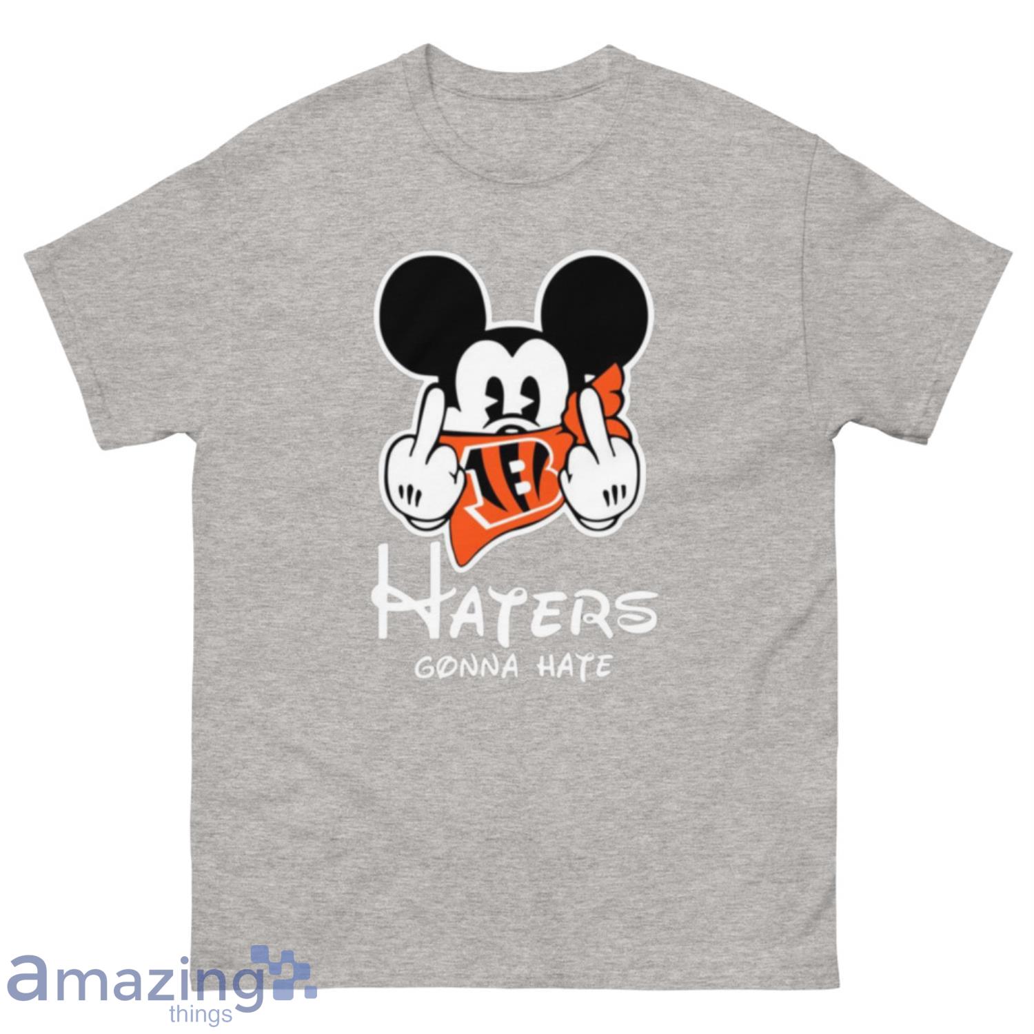 NFL Cincinnati Bengals Haters Gonna Hate Mickey Mouse Disney Football T-Shirt Sweatshirt Hoodie - 500 Men’s Classic Tee Gildan-2