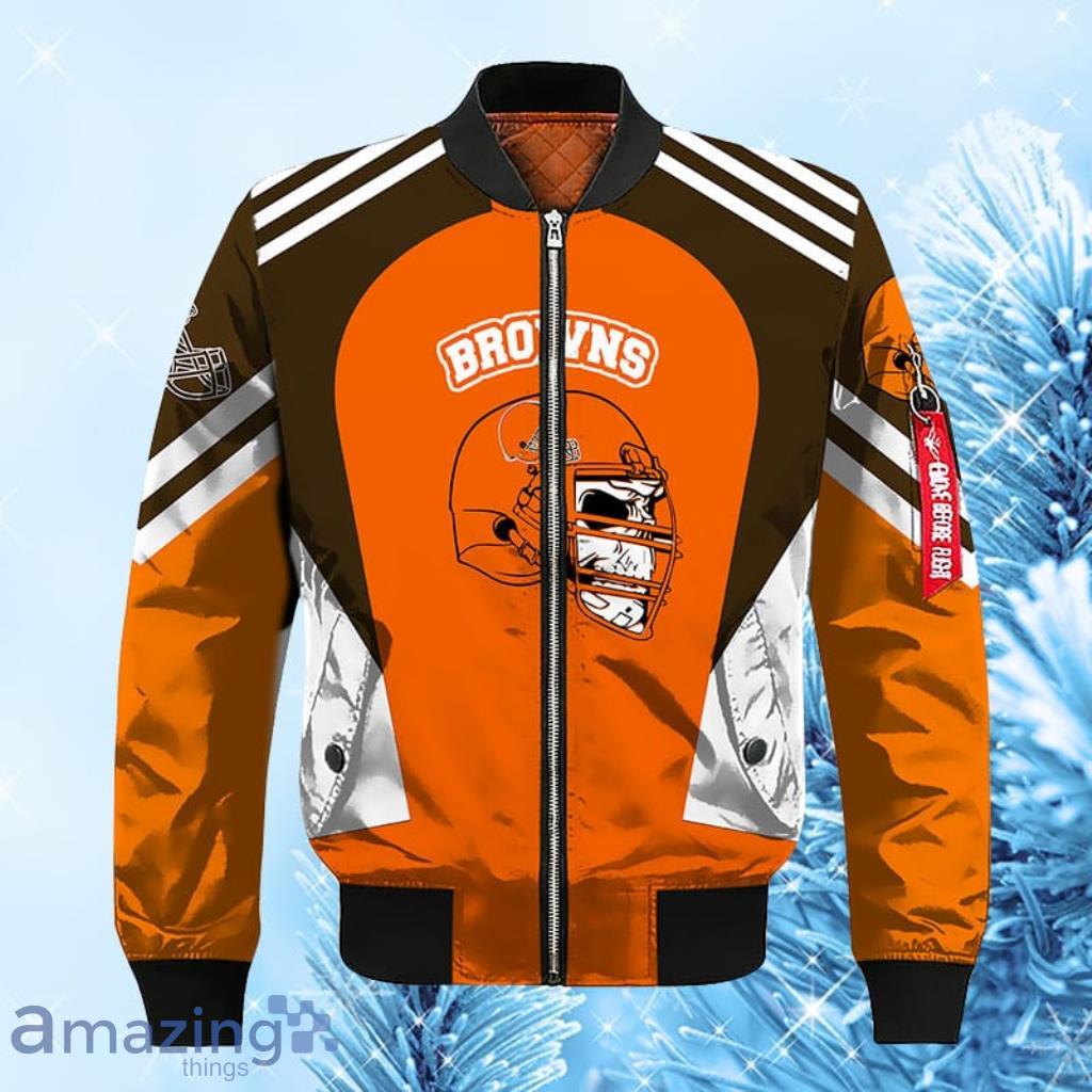 Denver Broncos NFL Skull Orange Unisex Bomber Jacket - G Fanatics