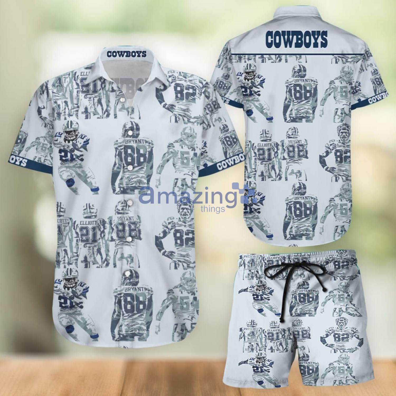 Nfl Dallas Cowboys Aloha Combo Hawaiian Shirt And Shorts Gift For Summer Vacation Product Photo 1