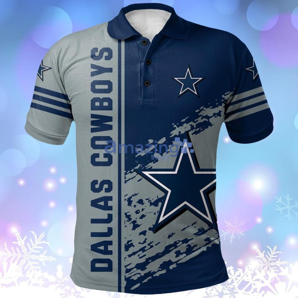 NFL Dallas Cowboys Polo Shirt Quarter Style