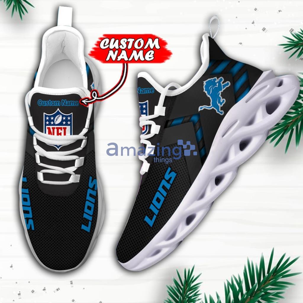 Detroit Lions Personalized Name NFL Ultra Sneakers Max Soul Shoes -  Freedomdesign