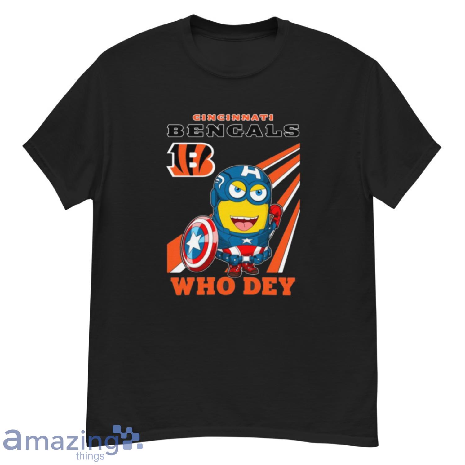 NFL Football Cincinnati Bengals Captain America Marvel Avengers Minion Shirt - G500 Men’s Classic T-Shirt