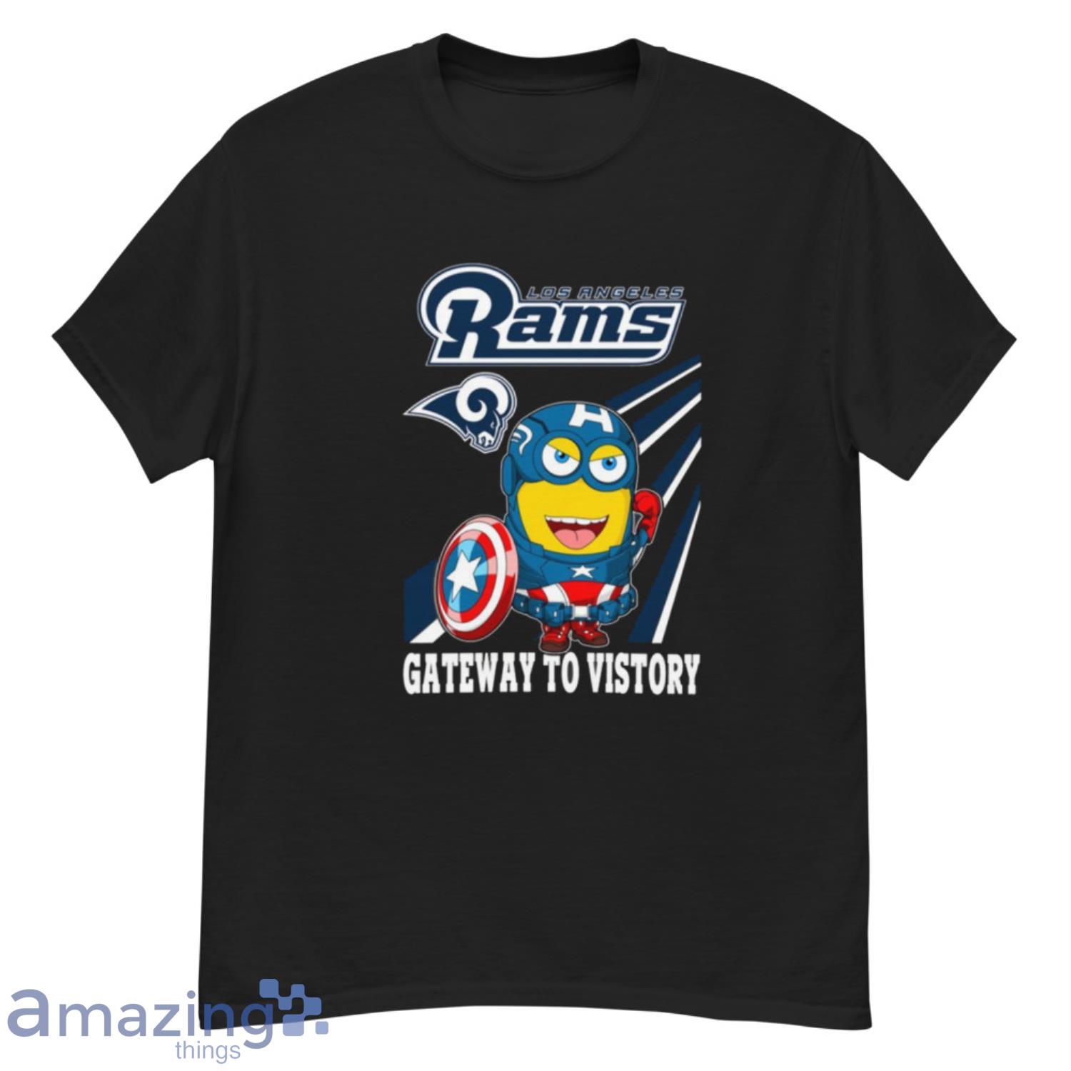 NFL Football Los Angeles Rams Captain America Marvel Avengers Minion Shirt - G500 Men’s Classic T-Shirt