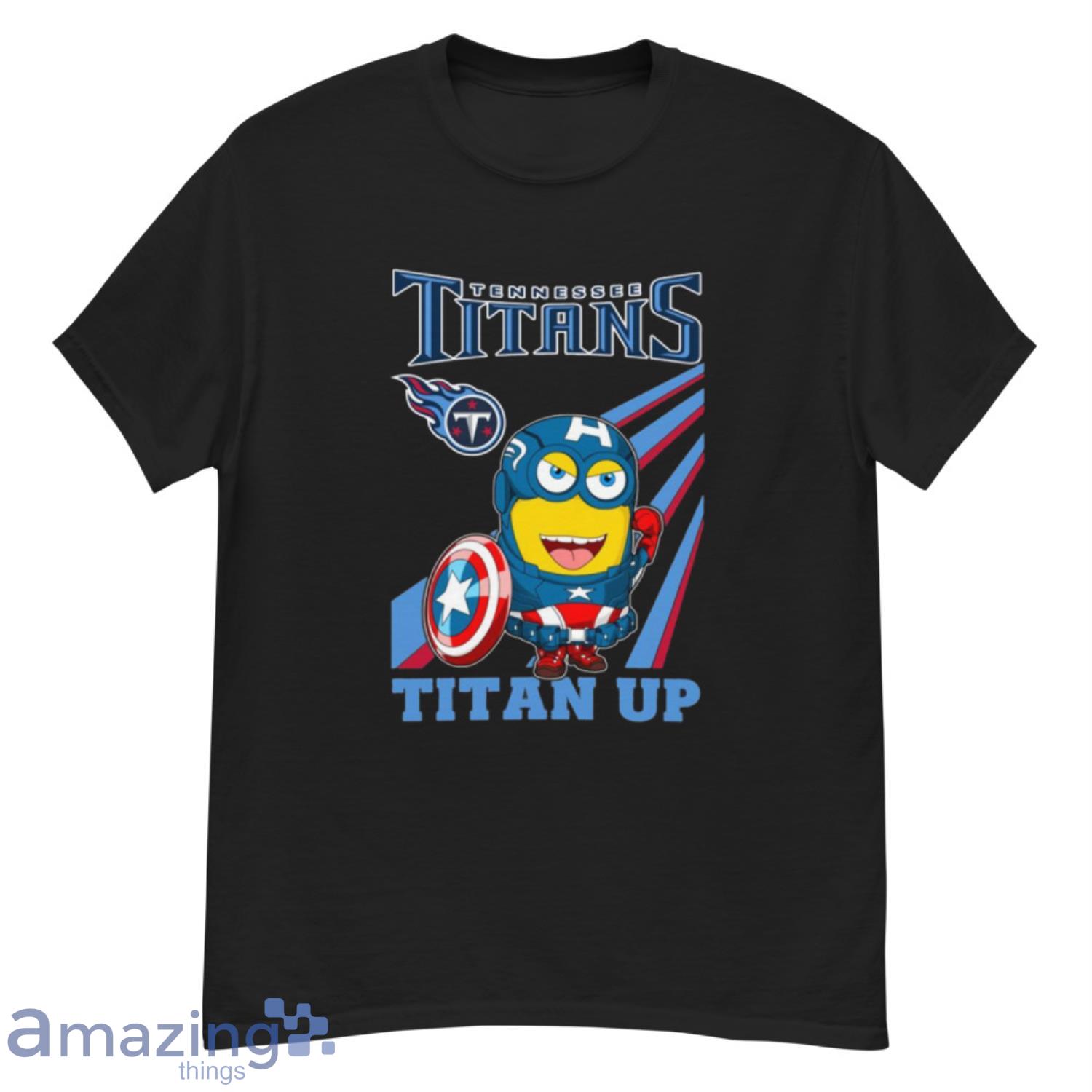 NFL Football Tennessee Titans Captain America Marvel Avengers Minion Titan Up Shirt - G500 Men’s Classic T-Shirt