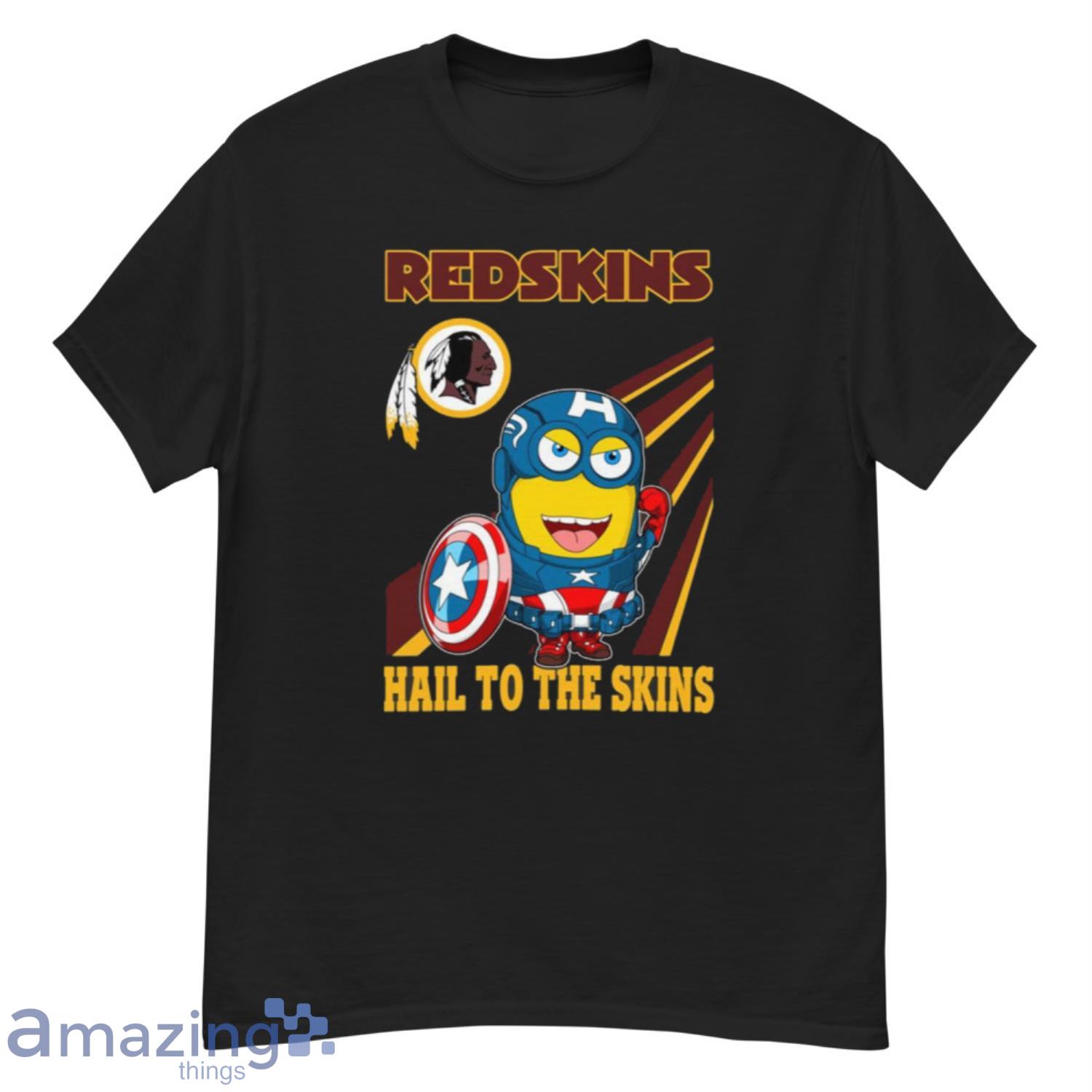 NFL Football Washington Redskins Captain America Marvel Avengers Minion Hail To The Skín Shirt - G500 Men’s Classic T-Shirt