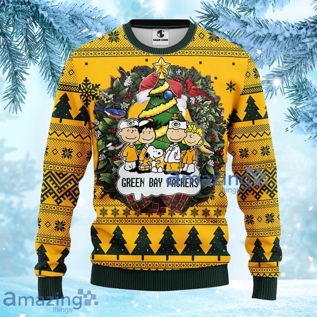 NFL Green Bay Packers Snoopy Dog Christmas Ugly Sweater 3D