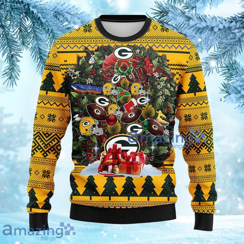 Green Bay Packers Christmas Ugly Sweater All Over Print T-Shirt