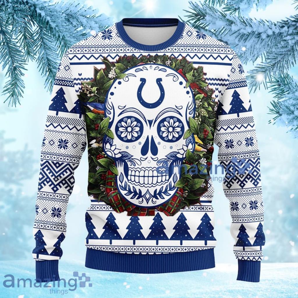 NFL Pittsburgh Steelers Skull Flower Ugly Christmas Ugly Sweater