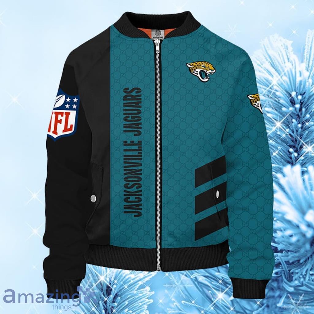NFL Jacksonville Jaguars Green Unisex Bomber Jacket 3D - NFL Jacksonville Jaguars Green Unisex Bomber Jacket 3D
