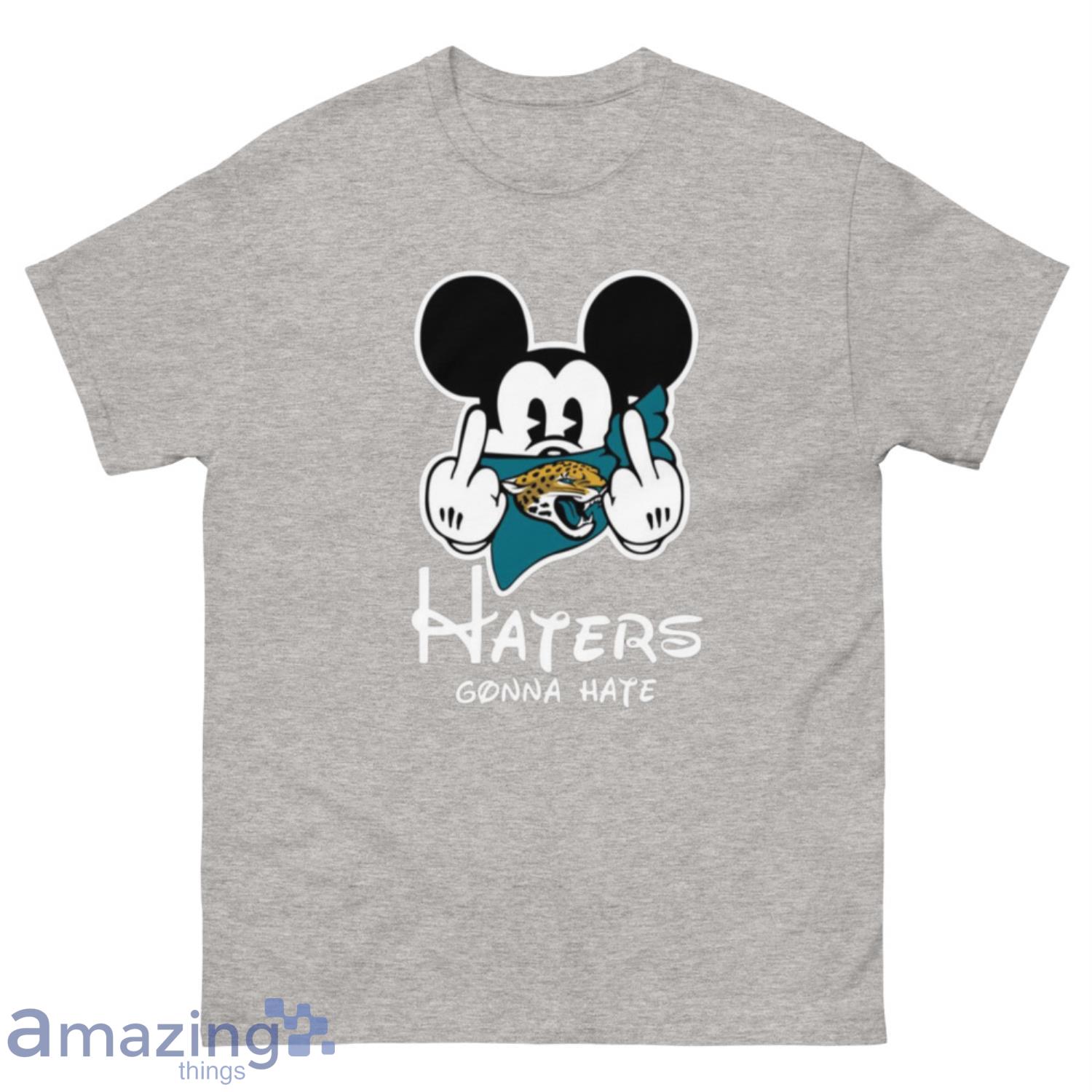 NFL Jacksonville Jaguars Haters Gonna Hate Mickey Mouse Disney Football T-Shirt Sweatshirt Hoodie - 500 Men’s Classic Tee Gildan-2