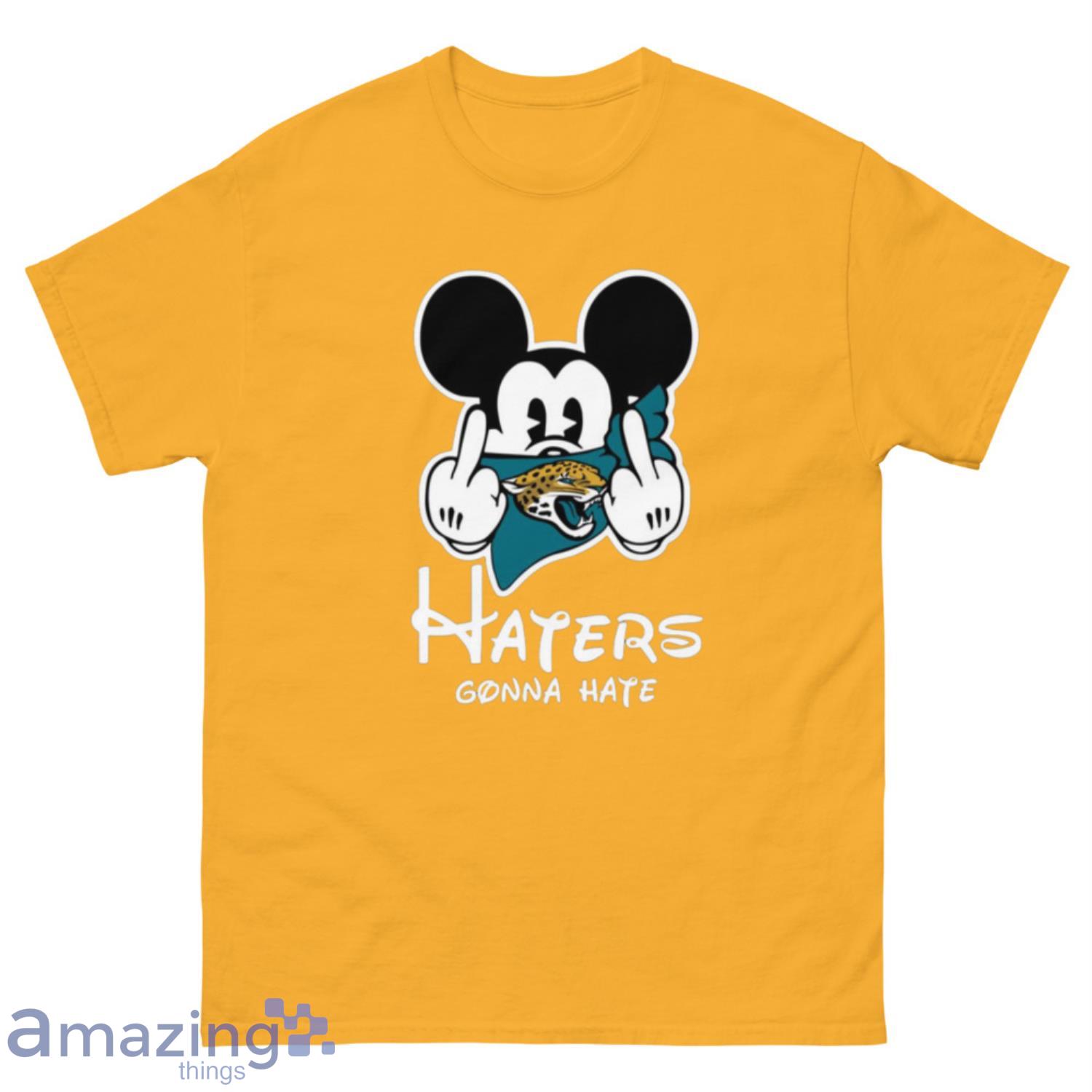 NFL Jacksonville Jaguars Haters Gonna Hate Mickey Mouse Disney Football T-Shirt Sweatshirt Hoodie - 500 Men’s Classic Tee Gildan-1