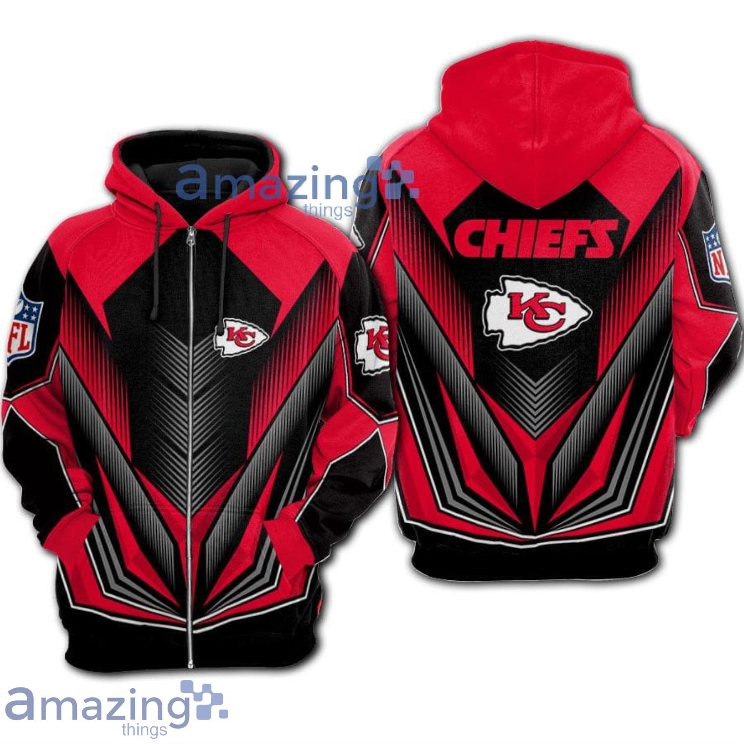 Nfl Kansas City Chiefs 3D All Over Print Hoodie For Fans Product Photo 1