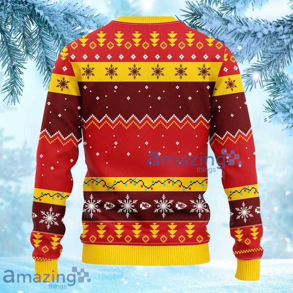 Snow Santa Pattern Logo Kansas City Chiefs Christmas Tree Ugly Christmas  Sweater