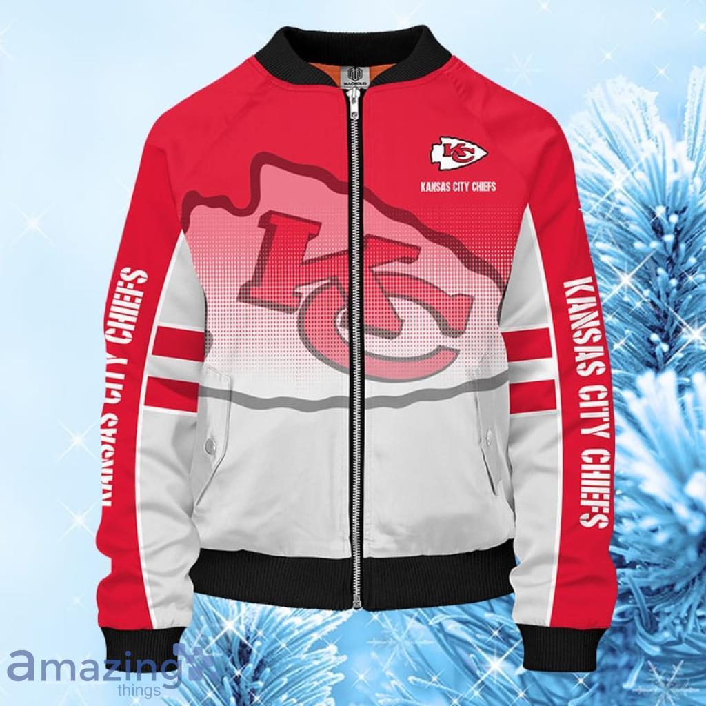 NFL Kansas City Chiefs Red Bomber Jacket 3D - NFL Kansas City Chiefs Red Bomber Jacket 3D