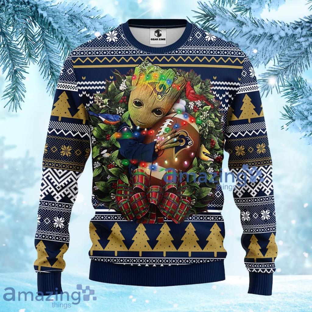 NFL Los Angeles Dodgers Groot Hug Christmas Ugly Sweater - Limotees