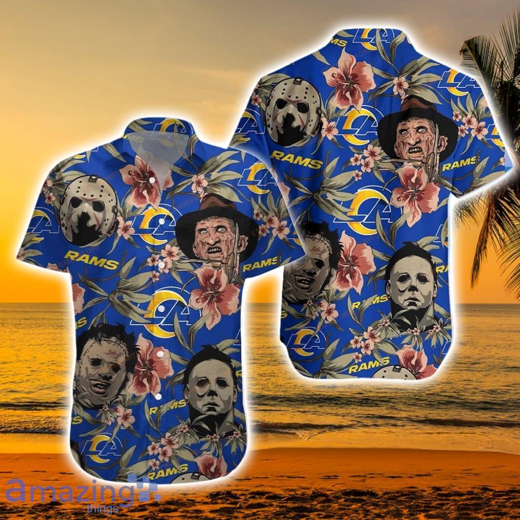 NFL Los Angeles Rams Horror Movie Character Halloween Tropical Hawaiian Shirt - 1