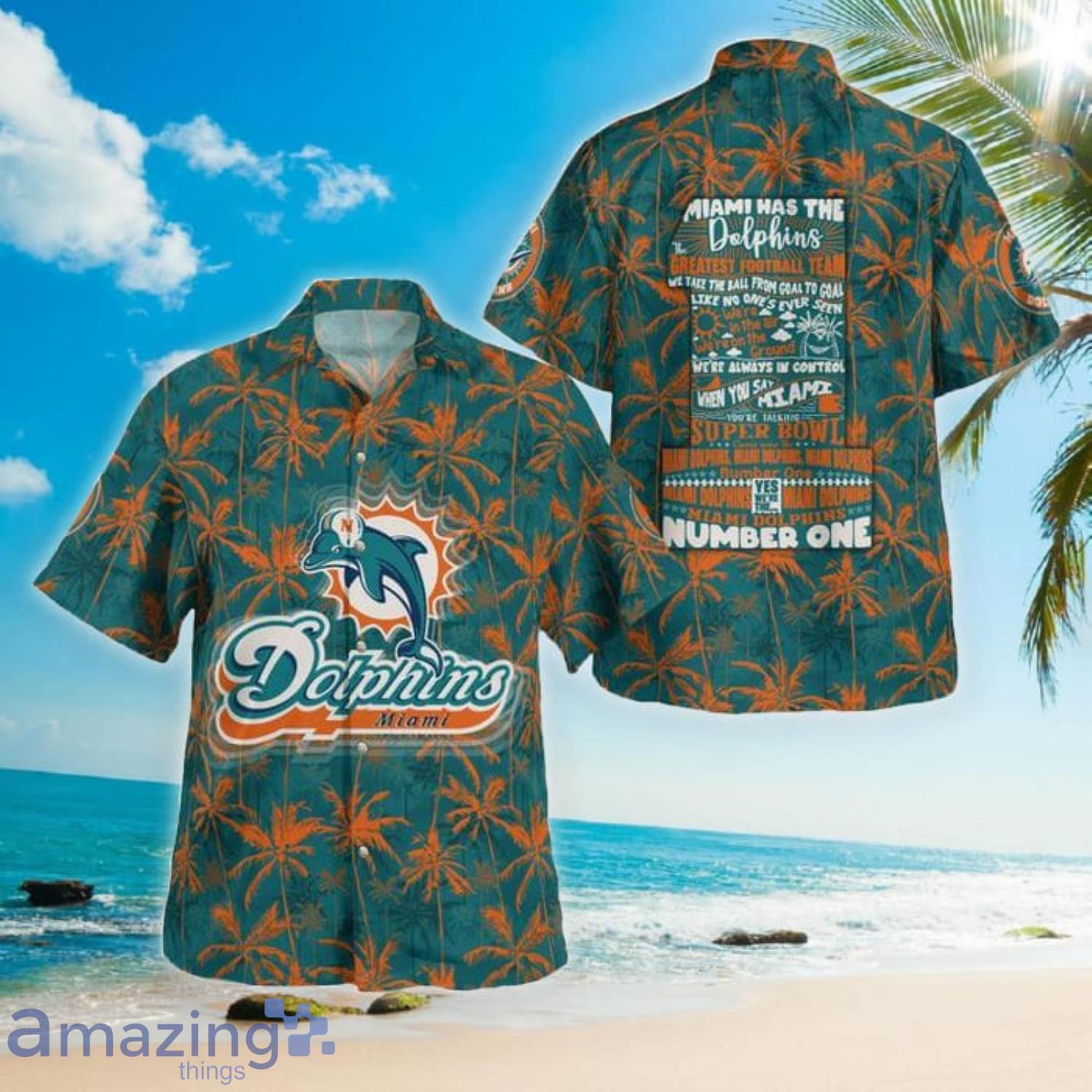 NFL Miami Dolphins Hawaiian Shirt Beach Gift For Friend