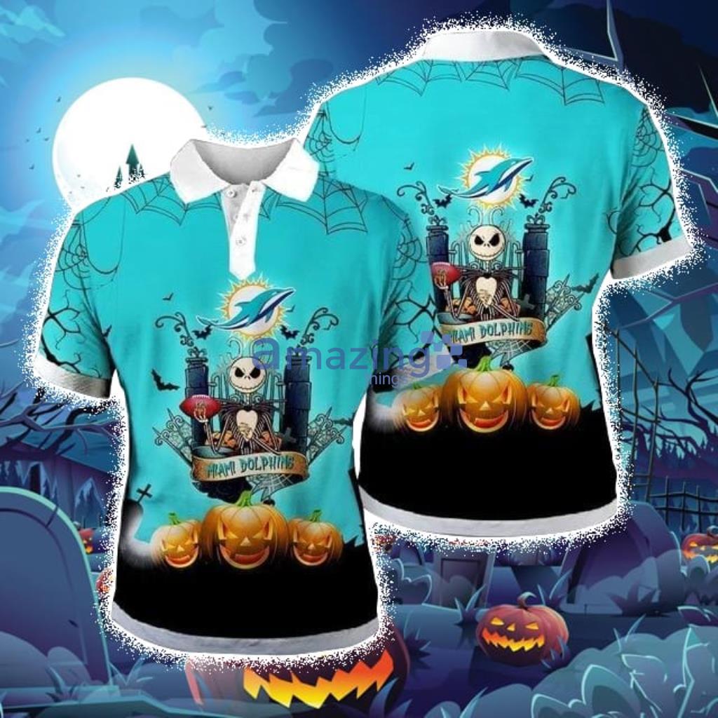 NFL Miami Dolphins Halloween Polo Shirt - NFL Miami Dolphins Halloween Polo Shirt